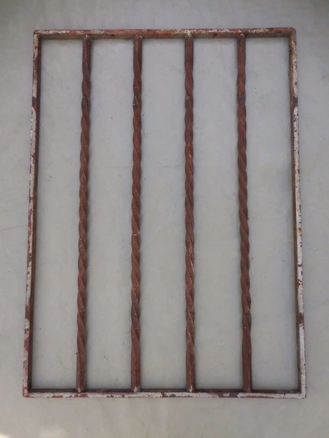 CADRE FER FORGÉ du Maroc, ancienne grille de Riad 176cmx115cm EUR 550,00 - FR