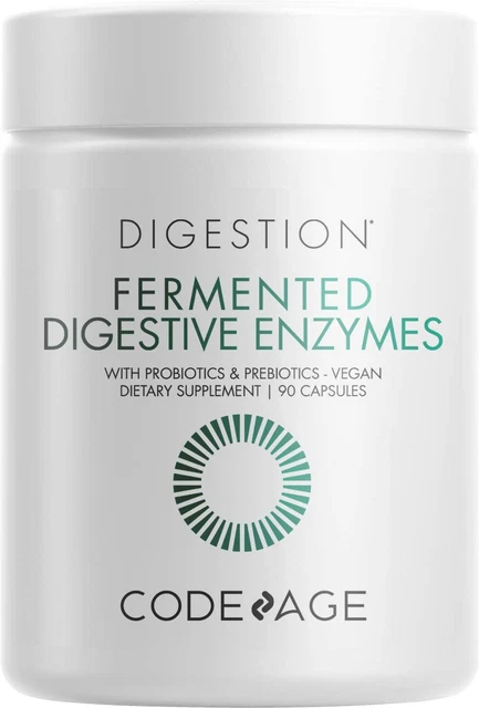 Digestive Enzymes Supplement, 3-Month Supply, Gut Health Probiotics, Prebiotics,