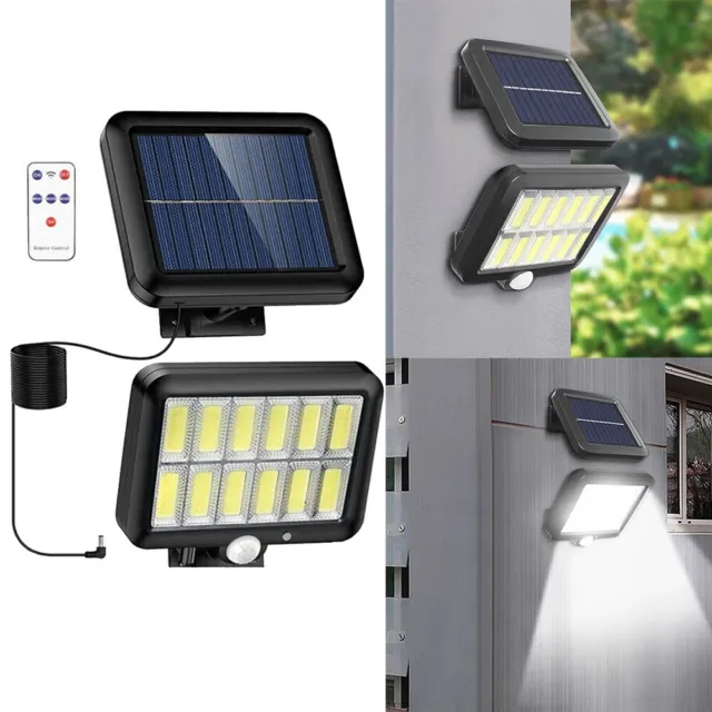 1000W Solar Panel 120 LED Street Light Motion Sensor In/Outdoor Garage Wall Lamp