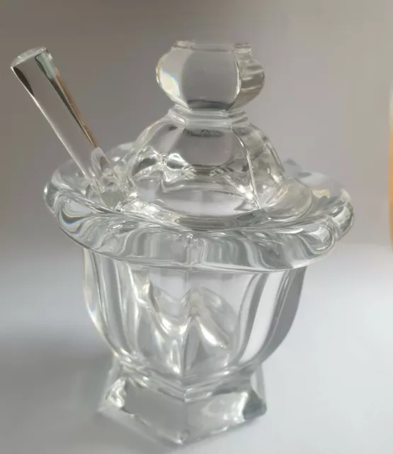 Baccarat Crystal Missouri Jam Marmalade Pot With Spoon