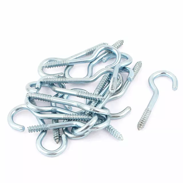 Ceiling Wire 4mm Thread Round End Cup Screw Hook Hardware 18pcs