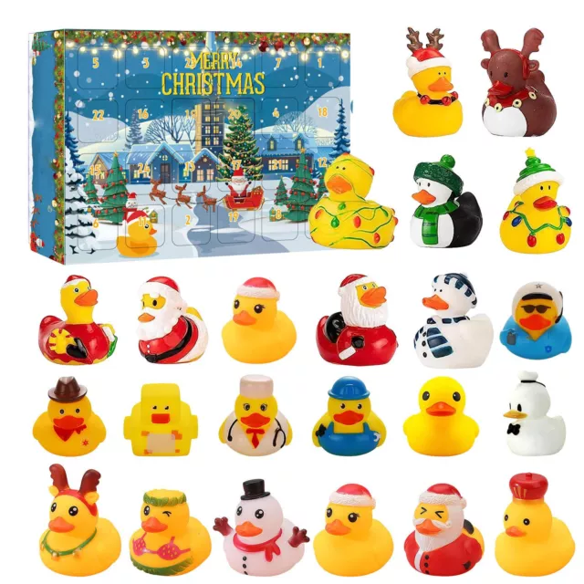 Rubber Duck Advent Calendar 2023 Countdown 24 Days of Christmas Toy Gift DIY