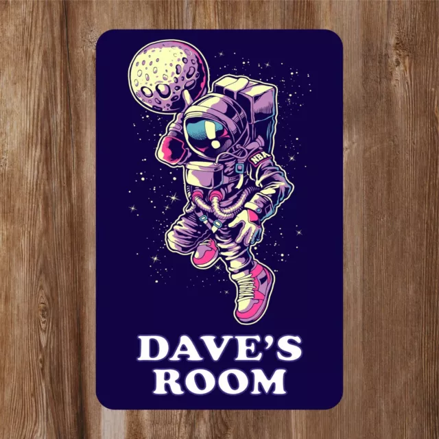 Space Man Kids Bedroom Door Sign Personalised With Any Name