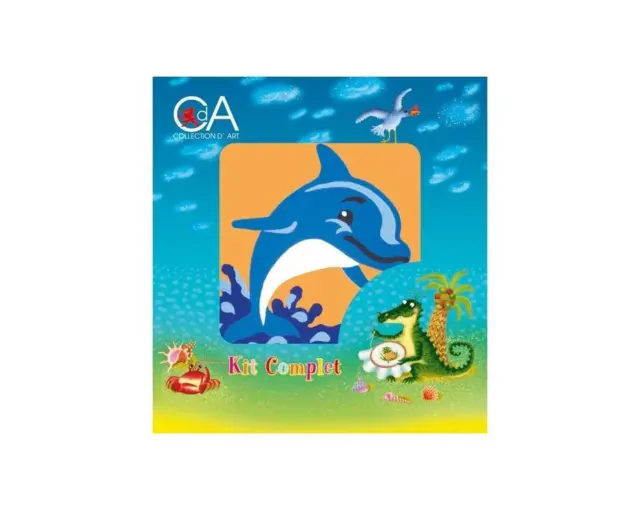 Kit de tapiz para niños de colección D'Art - delfín de buceo
