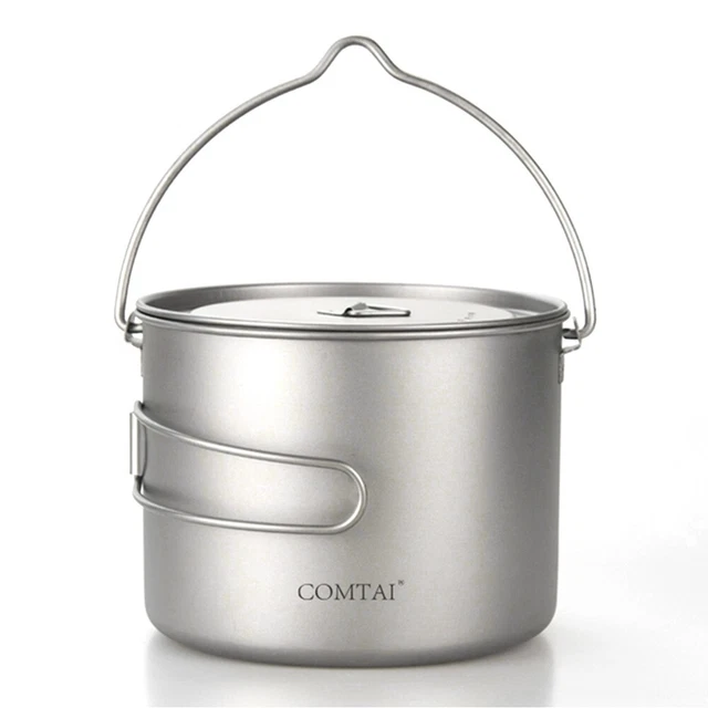 Seau De Pot De Camping En Acier Inoxydable Suspendu Cookware Avec