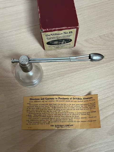 Medizinisches Nasen- und Mundsprühgerät DeVilbiss No. 15 In OVP 3