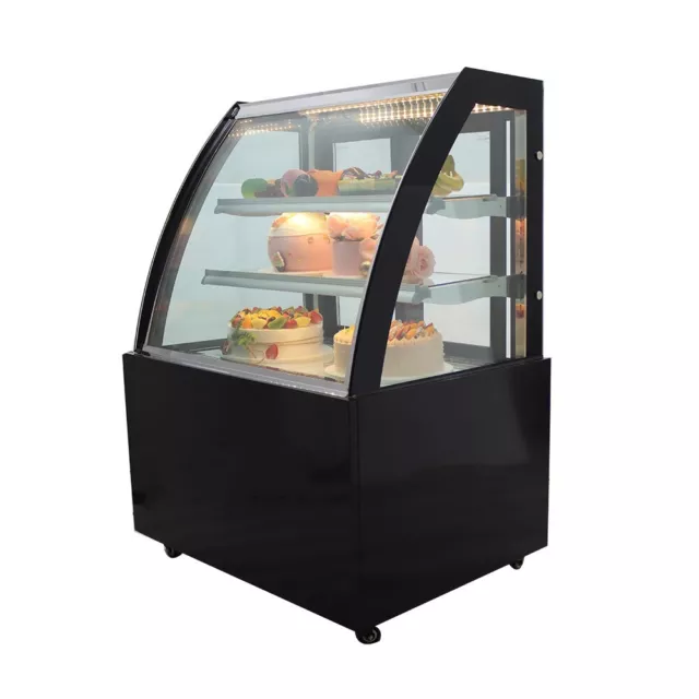 Refrigerated Cake Display Cainet 220V 3 Layers Floor Showcase Heating Defogging