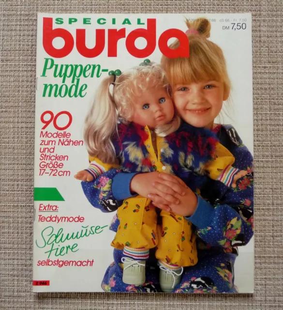 burda special Puppenmode 90 Modelle zum Nähen und Stricken, Heft E 946 von 1988