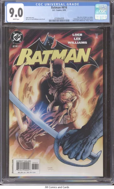 Batman #616 2003 CGC 9.0 White Pages - Ra's Al Ghul, Lex Luther, Catwoman apps