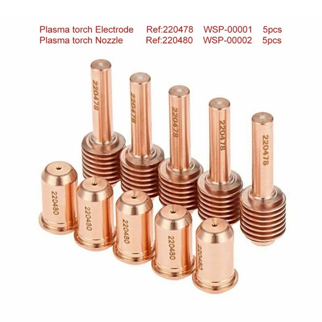 10X Consumables Nozzle 220480 Electrode 220478 Handheld Torch Plasma Cutting Set