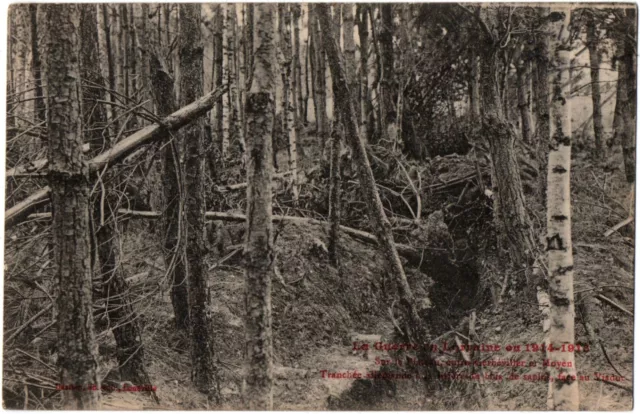 CPA 55 - Gerbéviller (Meuse) - German trench on the edge of firwood