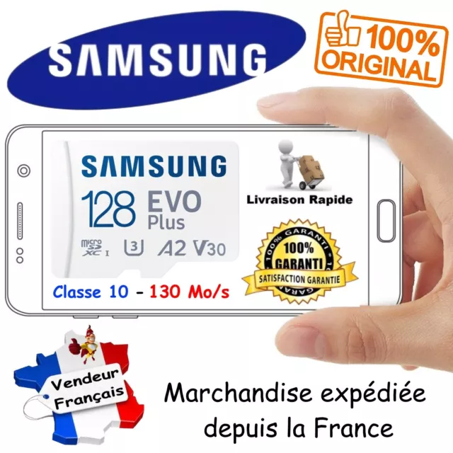 SAMSUNG - Carte Mémoire 128 Go EVO PLUS - Disponible aussi Micro SD 32 64 256 Gb