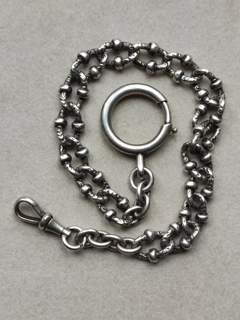 Ancienne Chaîne En Argent Massif - Générique - Collier Vintage Homme Ou Femme