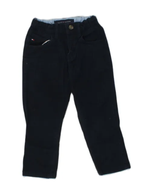 TOMMY HILFIGER Boys Straight Casual Trousers 2-3 Years W20 L15 Navy Blue AP09