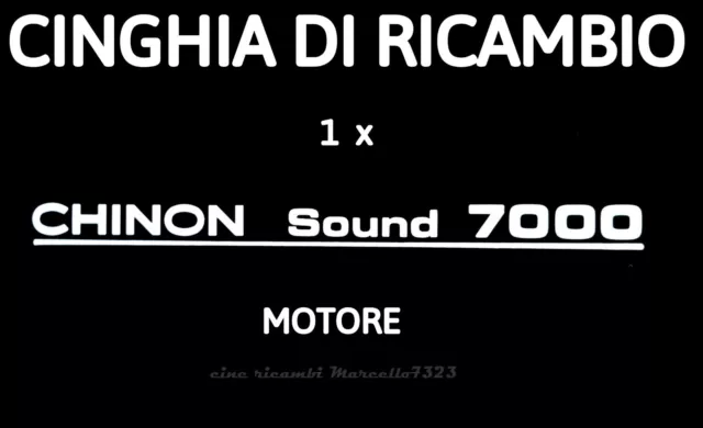 ★ CINGHIA DI RICAMBIO MOTORE 1 x PROIETTORE SUPER 8 mm CHINON SOUND 7000★