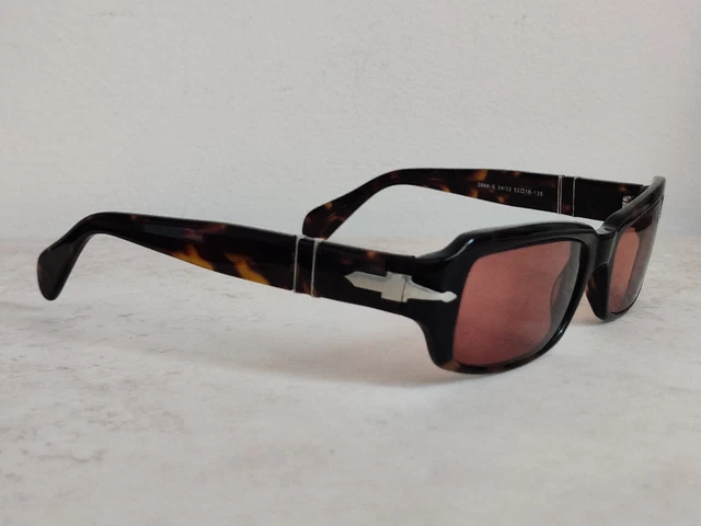 Persol Prescription Eyeglasses 2866-S Squared Tortoise Shell Pre-owned Persol Prescription Eyeglasses 2866-S Squared Tortoise Shell Pre-owned