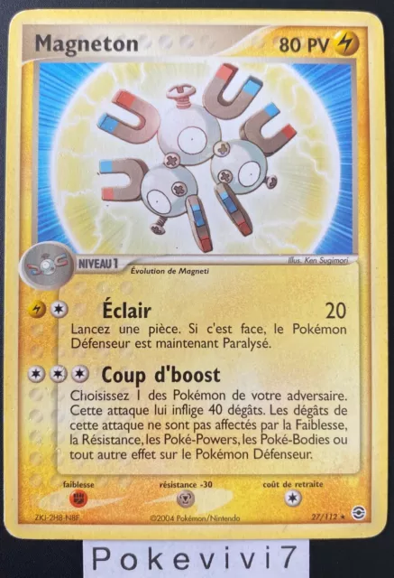 Carte Pokemon MAGNETON 27/112 Rare Bloc EX Rouge Feu Vert Feuille FR OCCASION