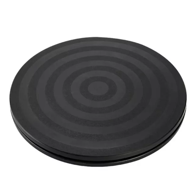 Round Bonsai 360 Rotating Turntable Practical 8" 20cm Black Plastic Turntable