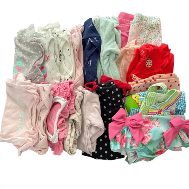 Baby Girl Clothing Lot Six To Nine Months One Piece Shirt Outfit Pant Dress