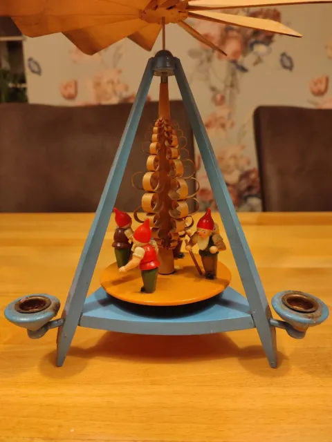 Antike Pyramide Zwerge Erzgebirge Weihnachten Weihnachtspyramide uralt Vintage