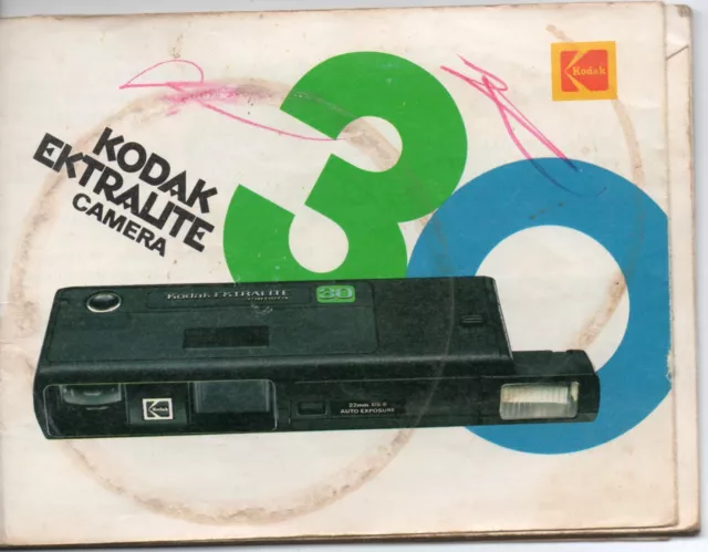 Manual de instrucciones para cámara Kodak Ektralite