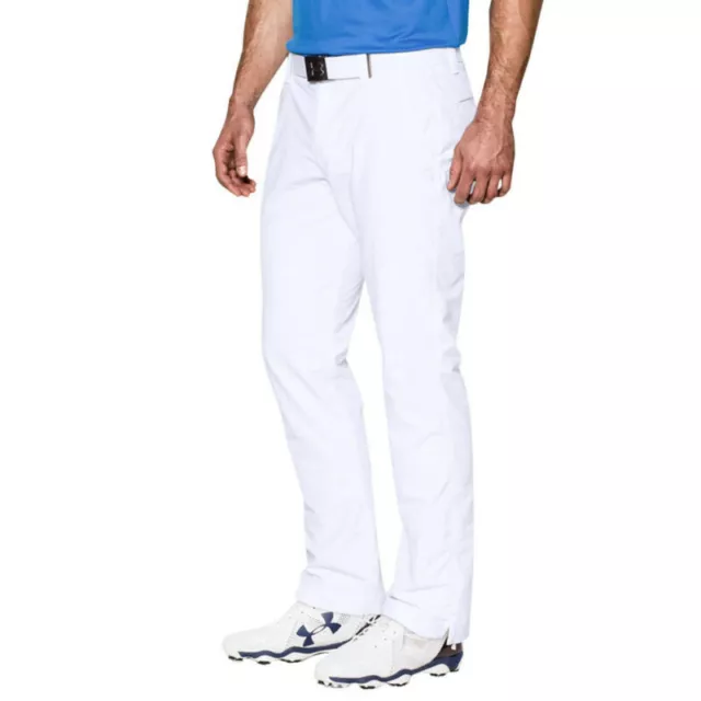 Pantaloni da golf Under Armour UA da uomo matchplay gamba affusolata bianchi prestazioni