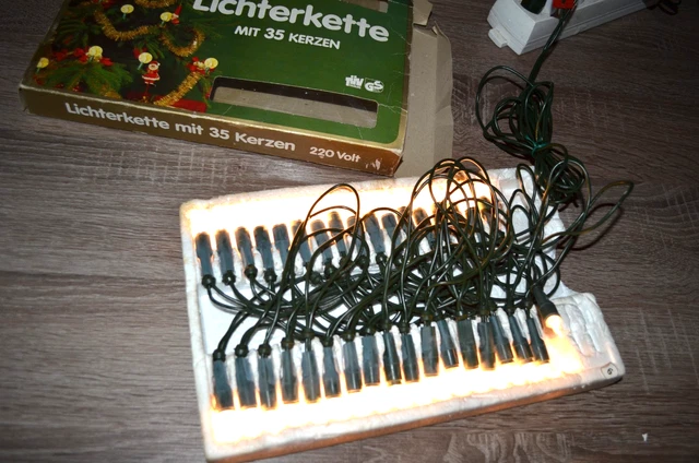 ANCIENNE GUIRLANDE ÉLECTRIQUE de Noël 100 lampes clignotantes en boite