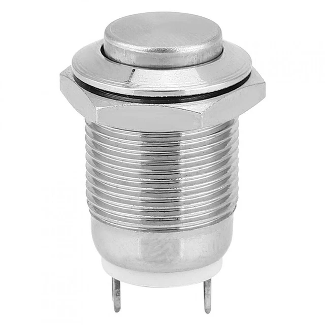 Interrupteur Poussoir Arnould 472V10D9923SC - Bouton Rond Or, Dimensions 124x35mm, Fabrication Française, Neuf