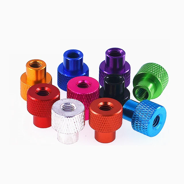 M3 M3.5 M4 Knurled Thumb Nut Colour Aluminum Alloy Hand Grip Knob Nut Head Ø12mm