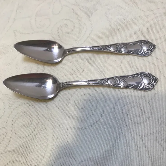 2 Antique Wm. Rogers & Sons AA "Sunkist" Grapefruit Spoons Pat May, 1910