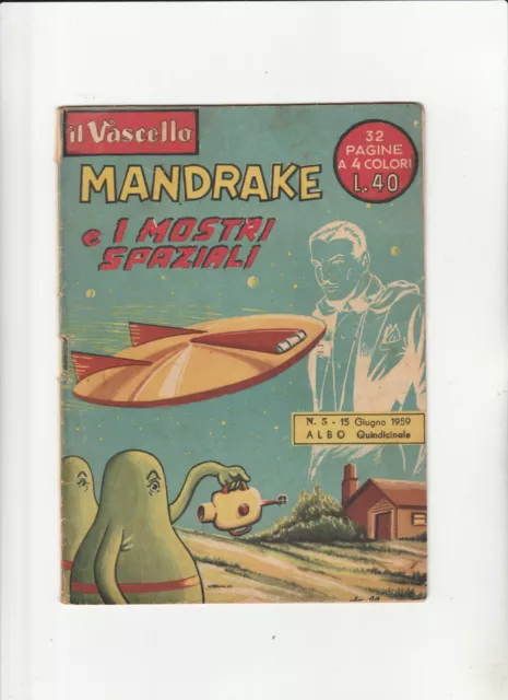 lotto fumetti mandrake albo il vascello  25 numeri nerbini 1959