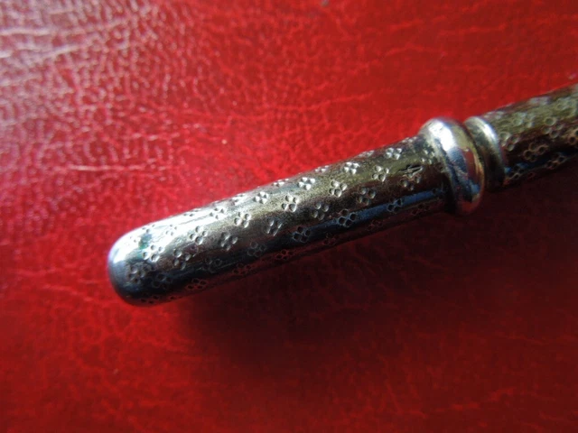 J4924  ANTIQUE Dutch  833  SILVER Needle Case  Holder   SCARCE   see description