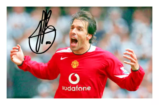 Ruud Van Nistelrooy Signed A4 Autograph Photo Print Manchester United FC