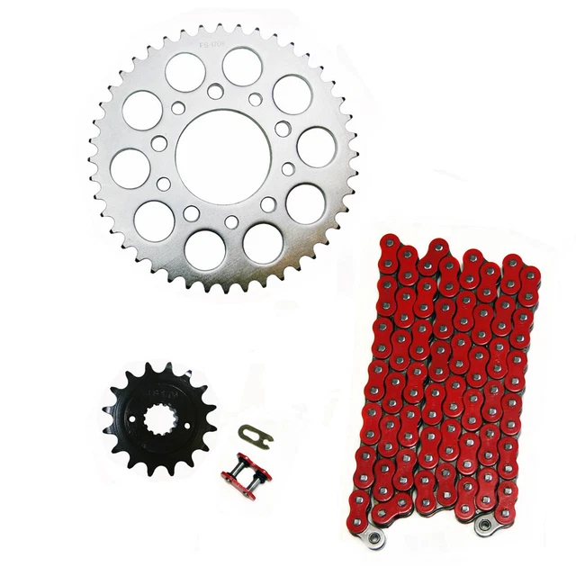 Red 525x120 O-Ring Drive Chain & 16/44 Sprockets fits Honda Shadow 600 VT600 VLX