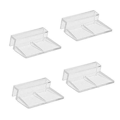 4pcs Clear Color Acrylic Aquarium Fish Tank Glass Cover Clip Support Holder