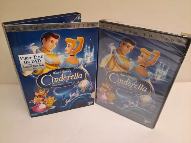 Disney Cinderella Platinum Edition DVD (2-Disc Special Edition) Slipcover New!