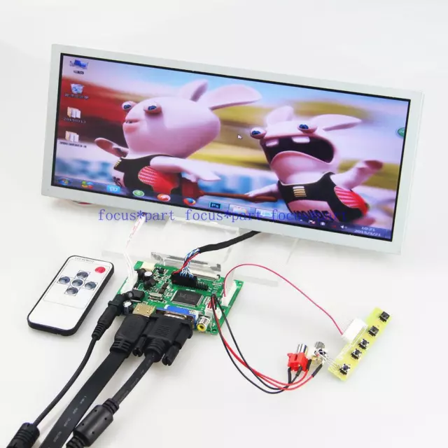 HDMI VGA LCD Controller Board + 12.3 1280x480 LQ123K1LG03 LCD Screen Display