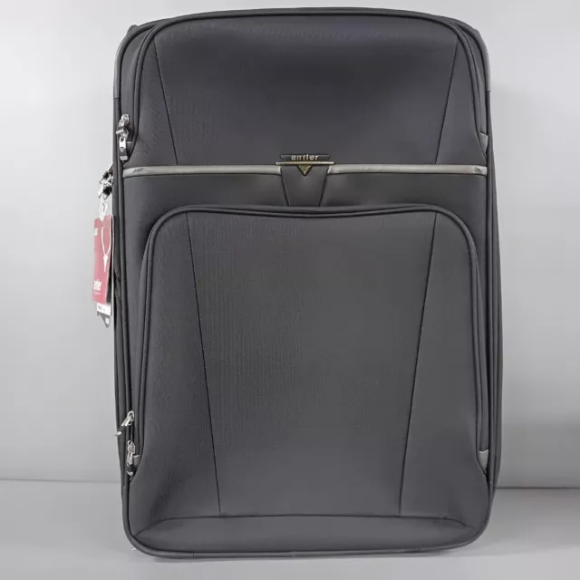 SUITCASE ANTLER MEDIUM Hold Sized Twin Wheeled Pocketed See The