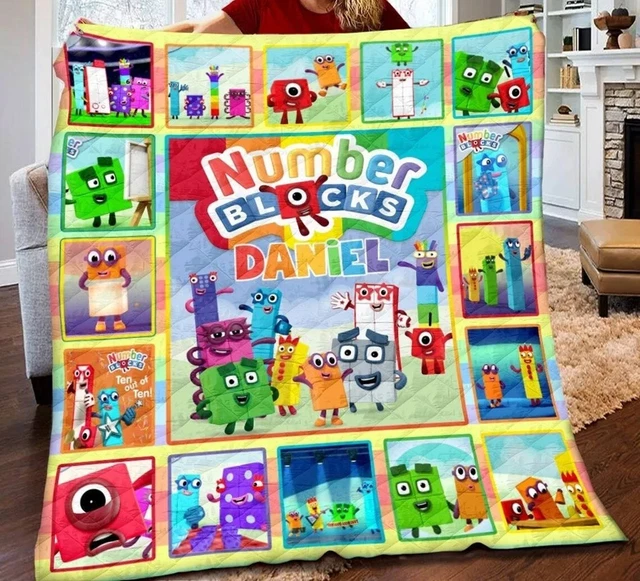 PERSONALIZED NUMBERBLOCKS BLANKET, Numberblocks Kids Songs Quilt
