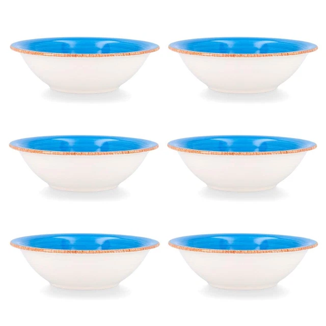 Set 6 Ciotole In Melamina TarHong Edge Matte Bianco Opaco 12,4 Cm - Infrangibili E Impilabili, Per Pasta, Zuppa, Insalata - 2