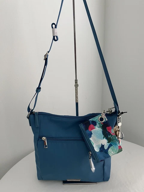 Samantha Brown To-Go Zip-Front Crossbody (Blue)