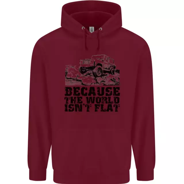 4X4 Because the World Isnt Flat Off Roading Childrens Kids Hoodie 3