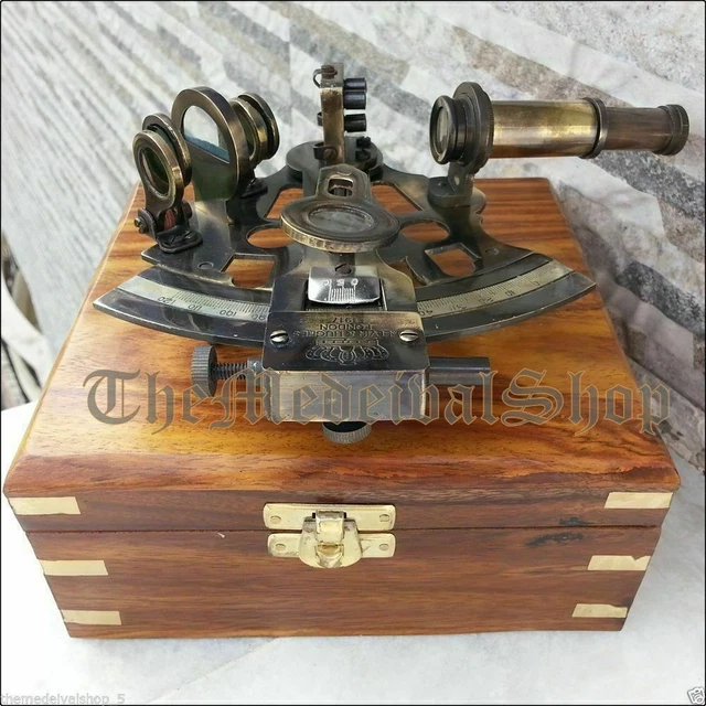 Ancien sextant nautique en aluminium Tamaya noir 9" navigation