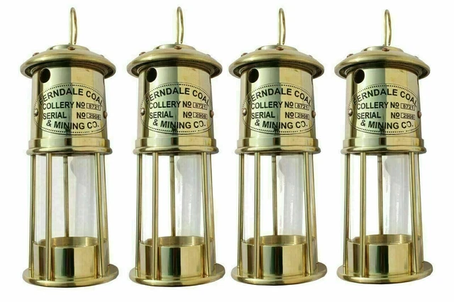 4 piezas de latón antiguo vintage de 6.0 in para lámpara de barco náutico...
