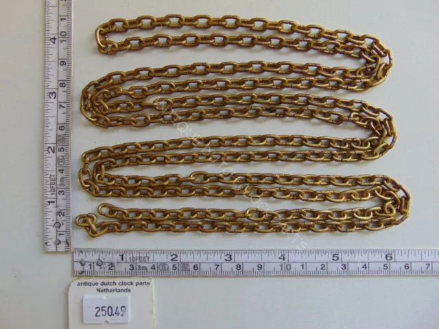 Original Brass Chain For A German Grandfather Clock 71 5/8″ Or 182 Cm Tall