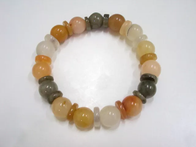 Bracelet Jade Natural Burma jadeite Stone Mala Beads Jewelry Healing Thai Amulet