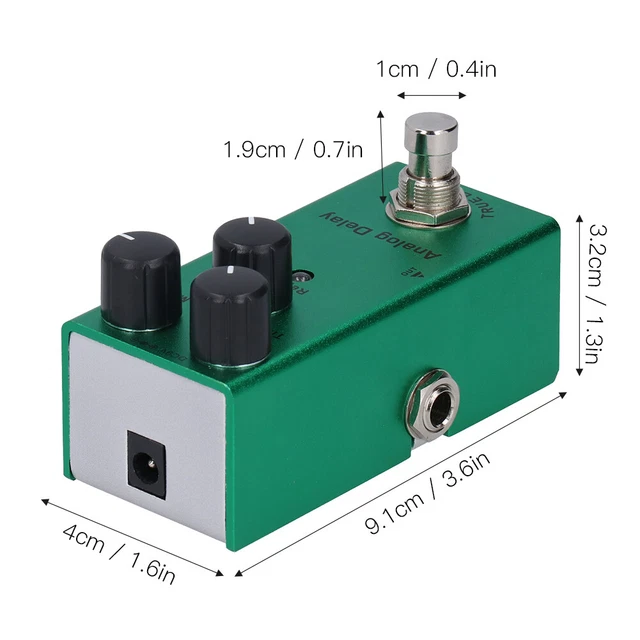 Guitar Effect Pedal Mini True Bypass Analog Delay Portable Aluminum Alloy DC OCH