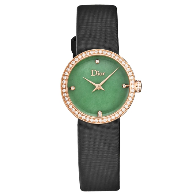 Christian Dior Women's 'La D De Dior' Diamond Bezel Jade Dial CD047170A011