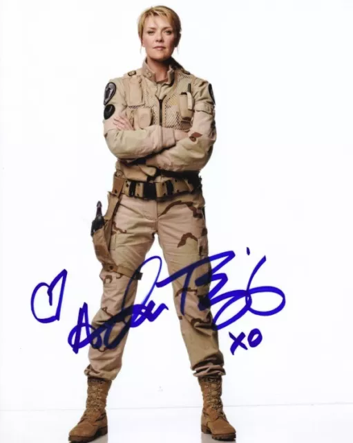 AMANDA TAPPING signed Autogramm 20x25cm STARGATE in Person autograph