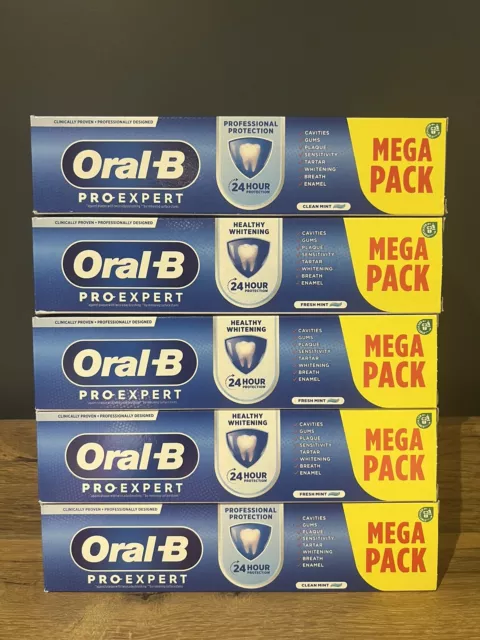 ORAL-B PRO-EXPERT PROFESSIONAL PROTECTION TOOTHPASTE CLEAN MINT PACK 5 x 125ML